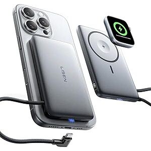 [AC] $22.99* | 10,000mAh LISEN CardMag Magnetic Power Bank for iPhone & Apple Watch at Amazon